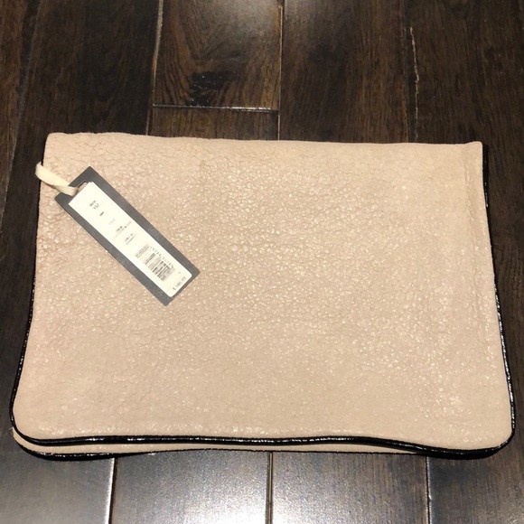 NWT Clare Vivier Textured Ivory Leather Clutch - Picture 8 of 8
